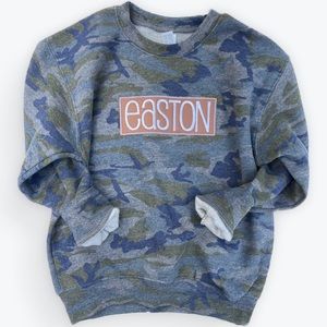 Boys Camo Sweatshirt Easton - Size 7